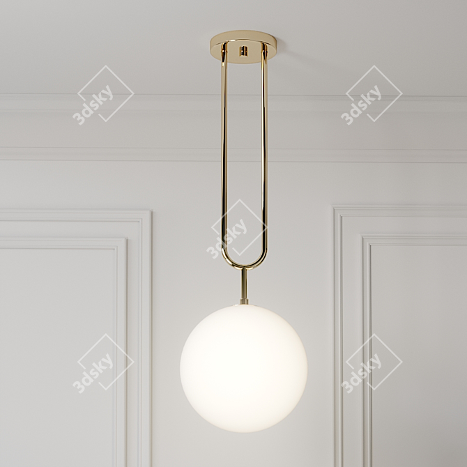 Sleek Koko Pendant Light 3D model image 1