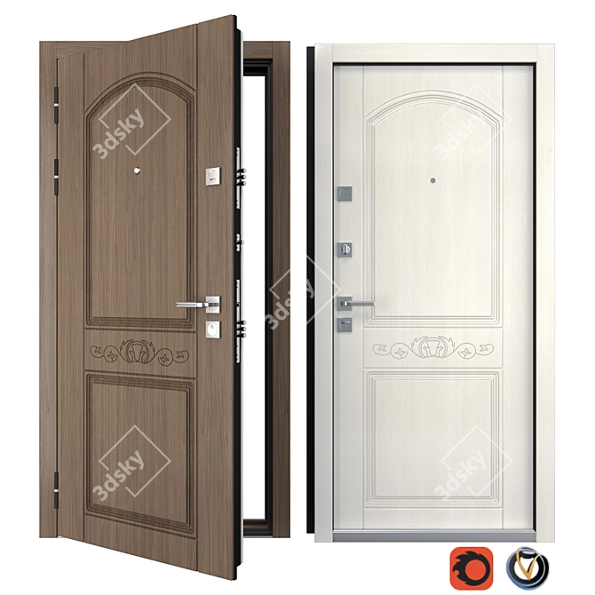 Vezha 2 Metal Entrance Door: Your Frames 3D model image 1