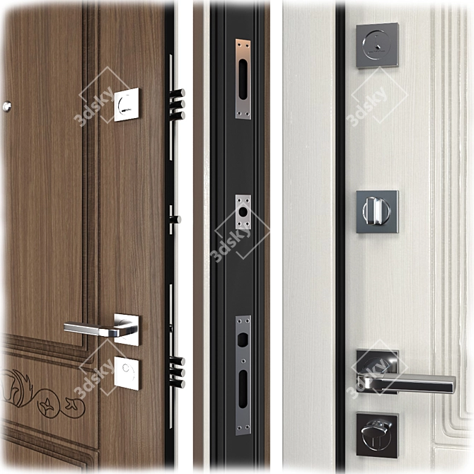 Vezha 2 Metal Entrance Door: Your Frames 3D model image 2