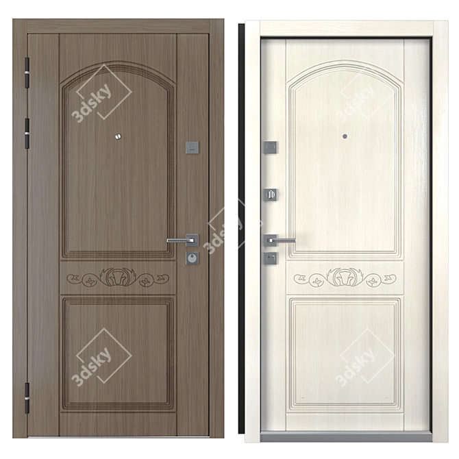Vezha 2 Metal Entrance Door: Your Frames 3D model image 3