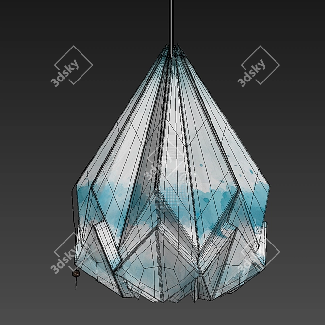 Hikari Origami Pendant Lamp 3D model image 3