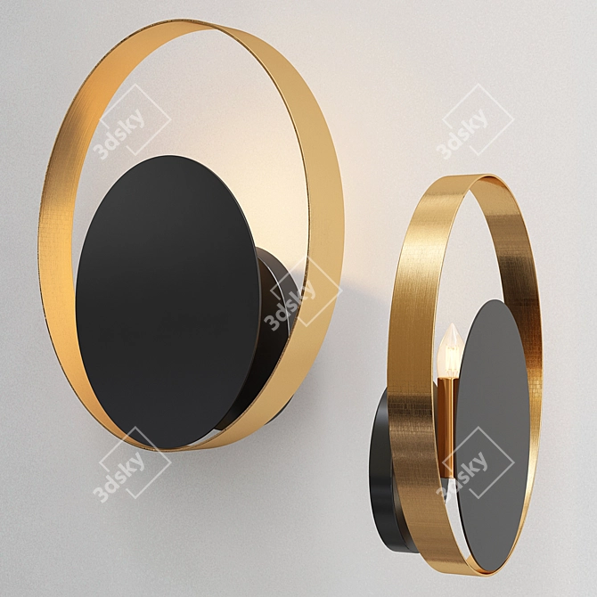 Modern Circle Wall Lamp - Bra VeniceM 3D model image 1