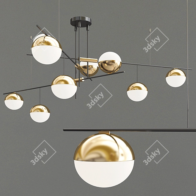 Luxury Chandelier Collection: Technum, Jenkins, Rousseau 3D model image 2