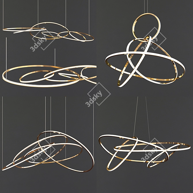 Luxurious Illuminate: Exclusive Chandelier Collection 3D model image 1