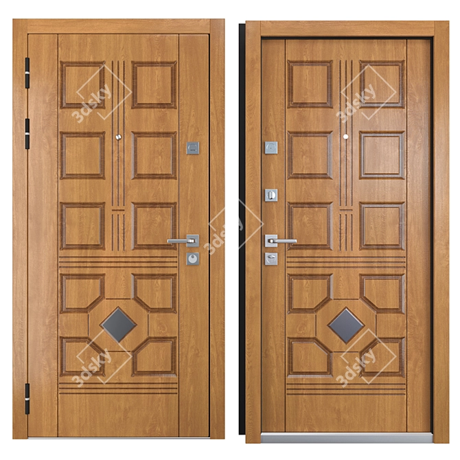 Bezha Metal Entrance Door: Your Frame 3D model image 3