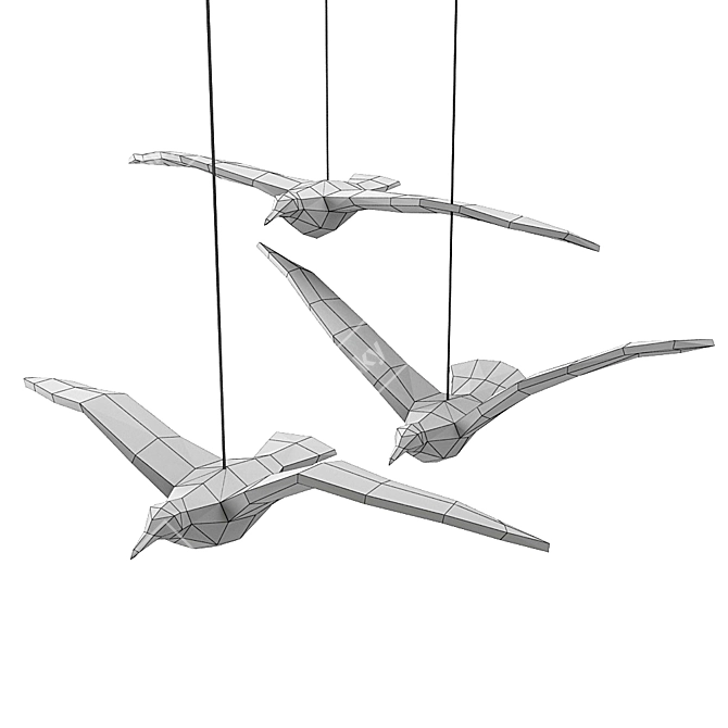 Minimalist Seagull Decor 3D model image 2