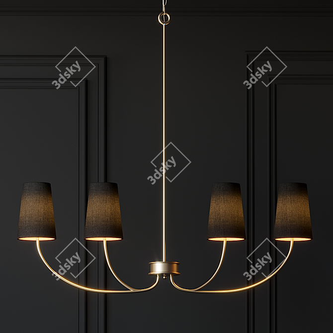 Elegant Lottie Linear Chandelier 3D model image 1