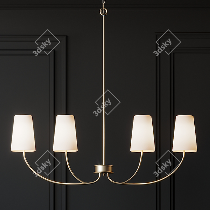 Elegant Lottie Linear Chandelier 3D model image 2