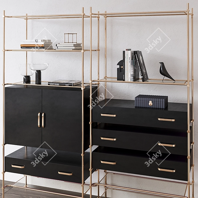 Delightfull Mulligan Bookcase: Essential Home Delight 3D model image 2