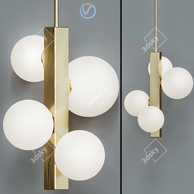 Elegant Hinsdale Wall Sconce 3D model image 1