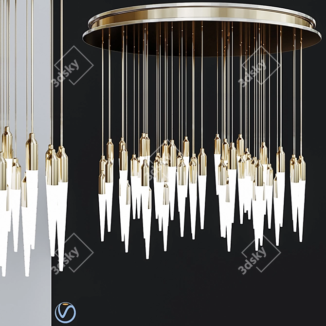 Ethereal Glow: Icicle Ellipse Lighting 3D model image 1