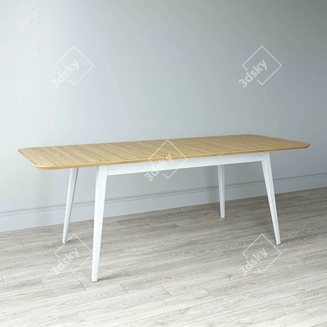 OM DEUS Transform: Stylish Oak Dining Table 3D model image 2