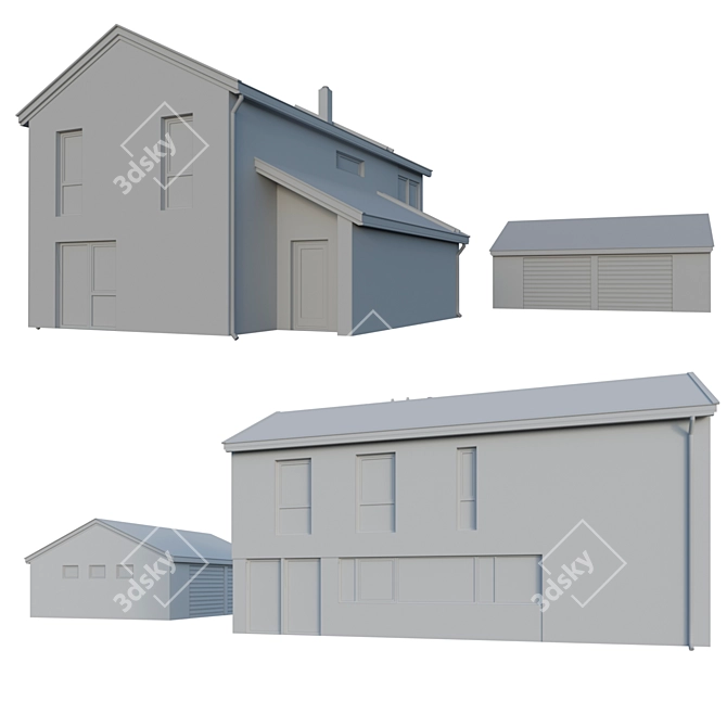  Modern House 3D Model 3D model image 3