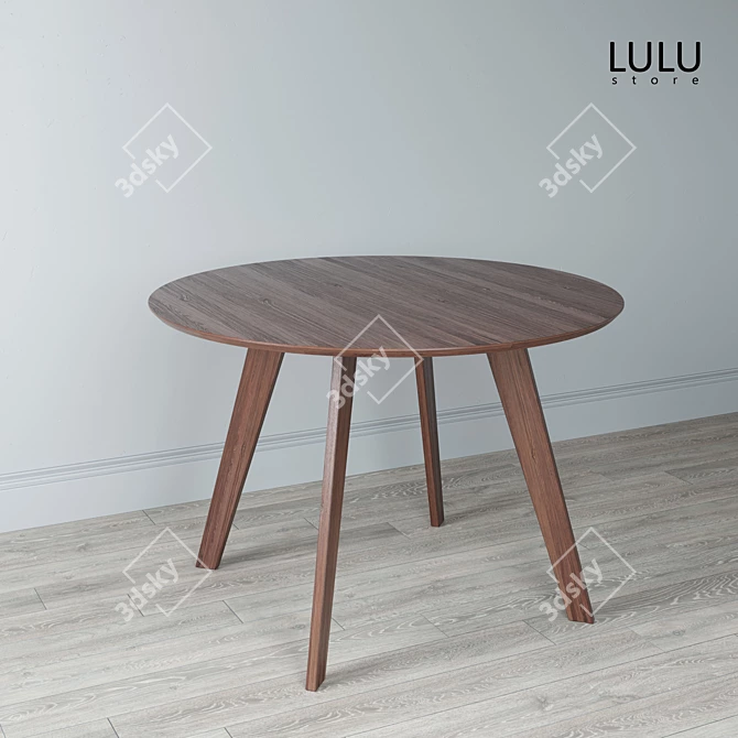 RIMA Oak Dining Table 3D model image 1