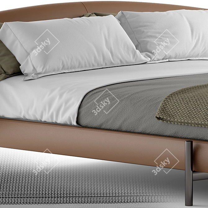 Elegant ERMIONE Bed 3D model image 3