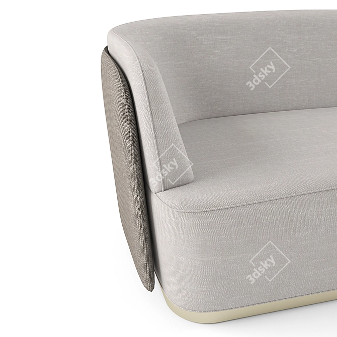Modern 3-Seater Sofa - 240cm Wide 3D model image 3