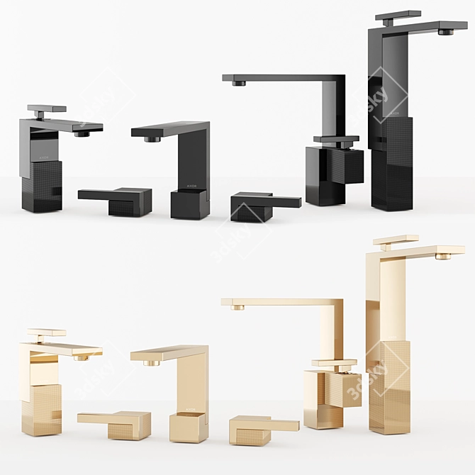 Sleek Elegance: Axor Edge Faucets 3D model image 1