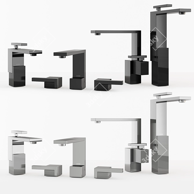 Sleek Elegance: Axor Edge Faucets 3D model image 2