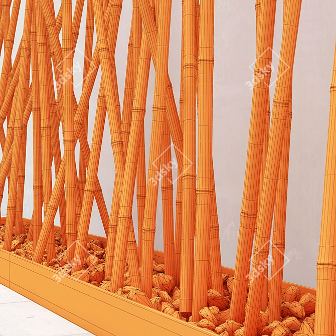 Bamboo Branch Pebble: Textured & Smooth 3D model image 3