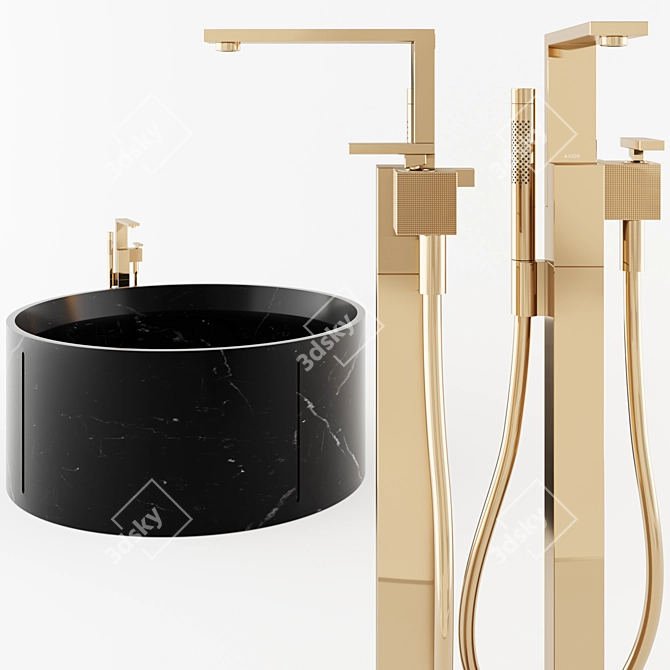 Luxury Bath Mixer: Axor Edge 3D model image 2