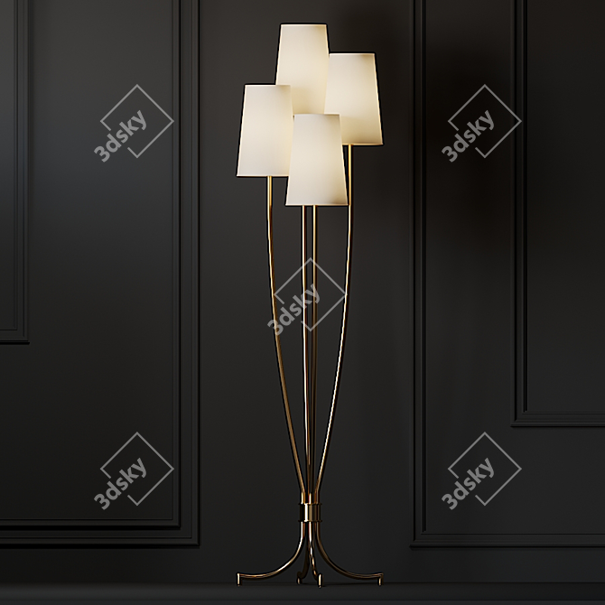 Sleek Lottie Floor Lamp 3D model image 1