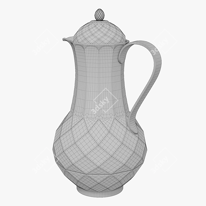 Rose Tea Thermos: Stylish, Durable, and Portable 3D model image 6