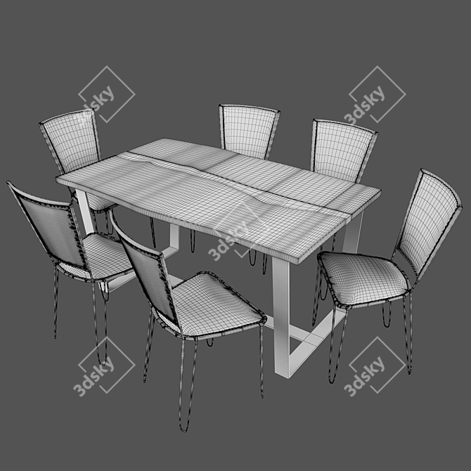 Bridell Mod M-2099-2: Elegant Dining Chair 3D model image 2