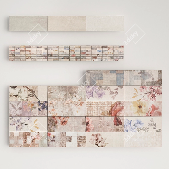 Del Conca Giverny: Italian Wall Tiles 3D model image 1