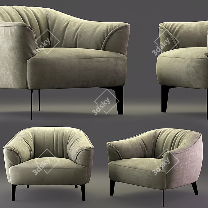 Borzalino SIGMUND Armchair 3D model image 1