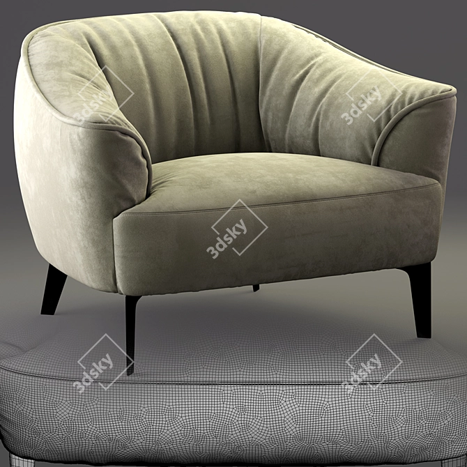 Borzalino SIGMUND Armchair 3D model image 2