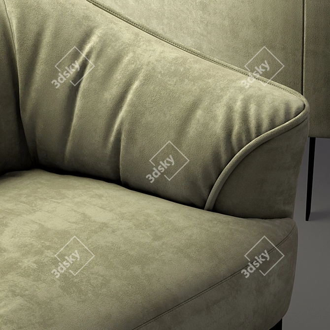Borzalino SIGMUND Armchair 3D model image 3