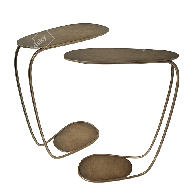 Sleek Yago Cattelan Shelving Unit 3D model image 1