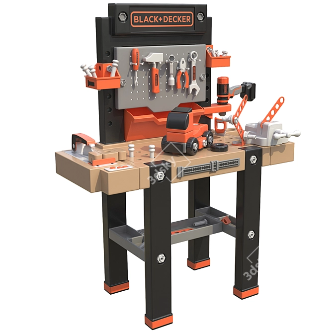 Title: Smoby Black + Decker Tool Set 3D model image 1