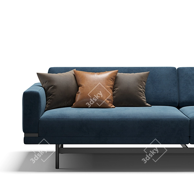 Luxurious Steward Sofa by Laskasas 3D model image 2