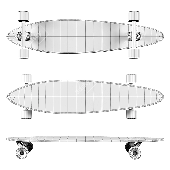 Termit 2 Longboard: Stylish and Versatile 3D model image 3