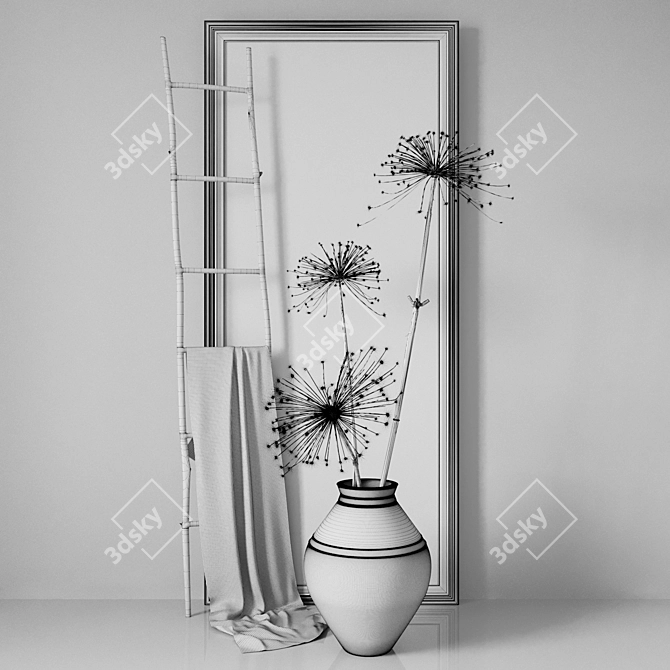 Elegant Decor Set 004 3D model image 3