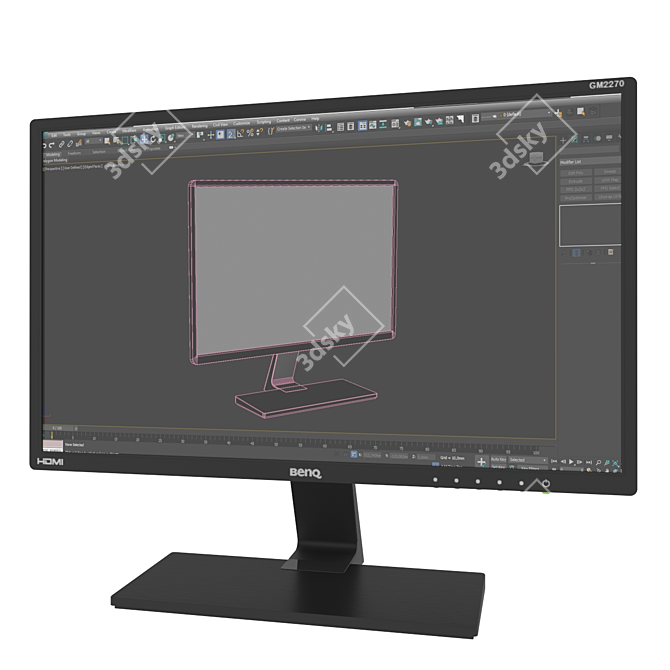 BenQ GW2270 21.5" FHD VA Monitor 3D model image 1