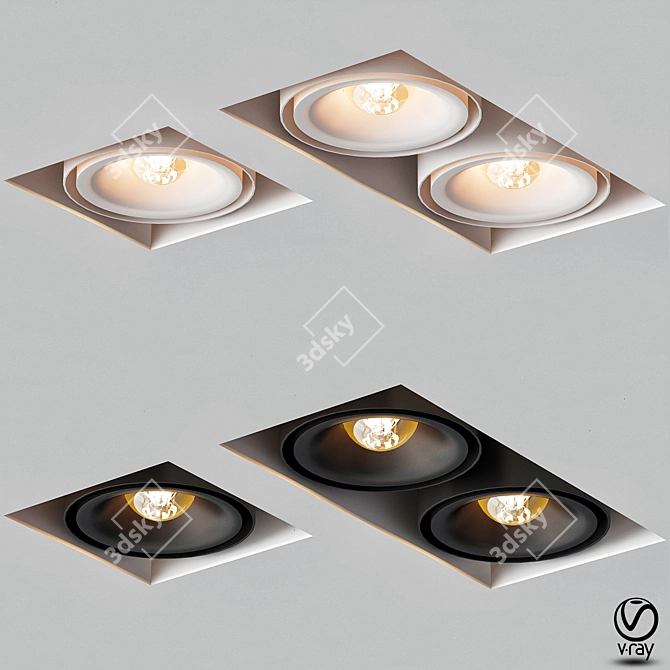 Modern Lighting Fixture for Ceilings 3D model image 1