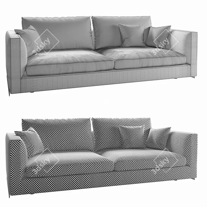 Elegant Arflex Rendez-Vous Sofa 3D model image 3