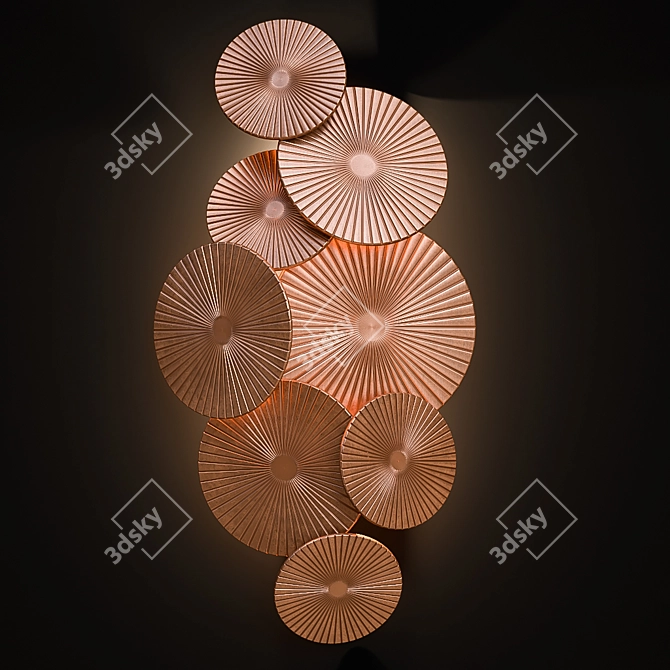 Sleek Nova Wall Light 3D model image 1