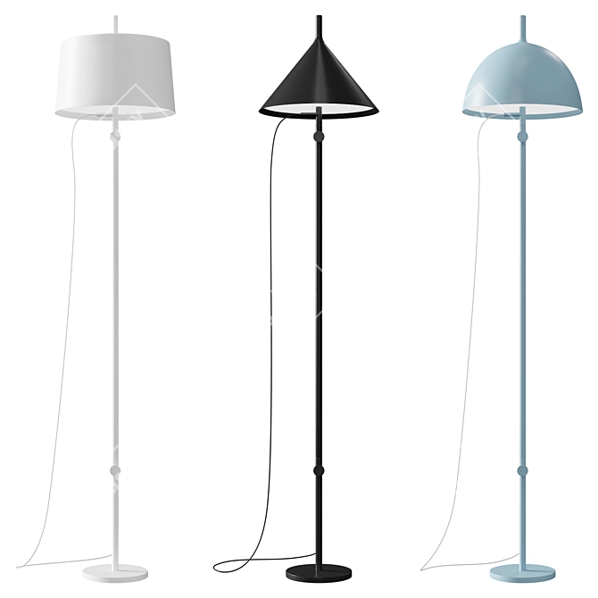 Title: Versatile Wastberg Nendo Floor Lamp 3D model image 1