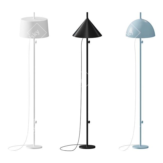 Title: Versatile Wastberg Nendo Floor Lamp 3D model image 2