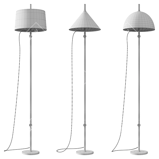 Title: Versatile Wastberg Nendo Floor Lamp 3D model image 3