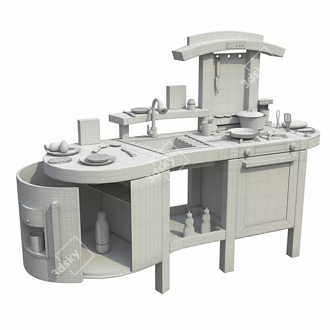 Smoby Tefal Super Chef 3D model image 3