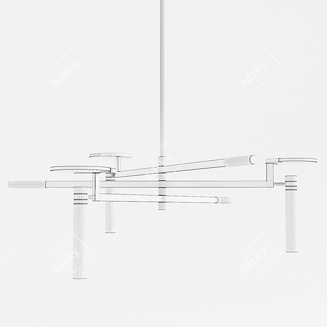 Modern Disc Chandelier - Melange 3D model image 3