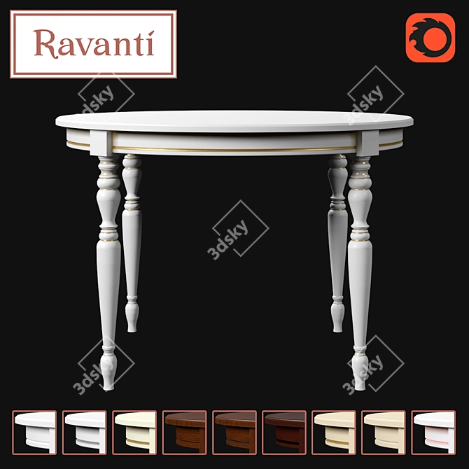 Title: Ravanti OM Dining Table - No. 19/5 3D model image 1