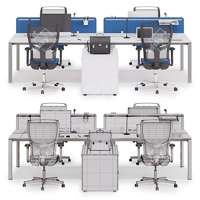 LAS 5TH ELEMENT (v2) Office Workspace 3D model image 2