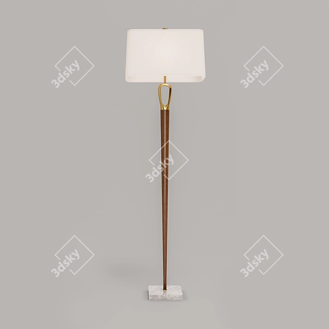 Elegant Manor Floor Lamp 3D model image 2