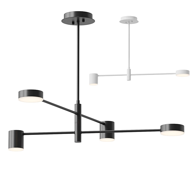 Scandinavian LED Pendant Lamp 3D model image 1