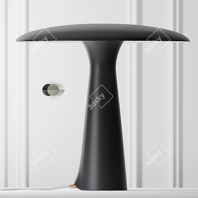 Sleek Shelter Table Lamp - 3 Colors 3D model image 1